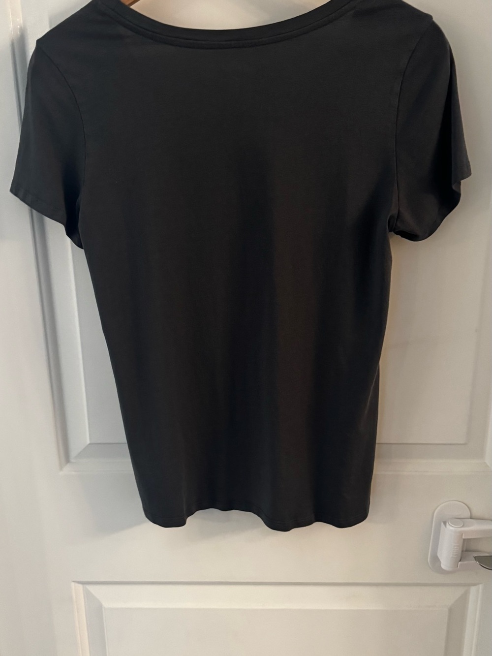 Quince Black Scoop Neck Short Sleeve Tee - Picture 3 of 3